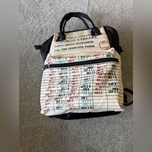 Library Card Canvas Backpack
